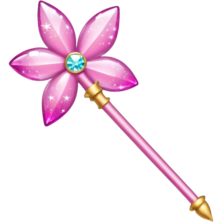 Fairy wand  pink with sparkles  emoji
