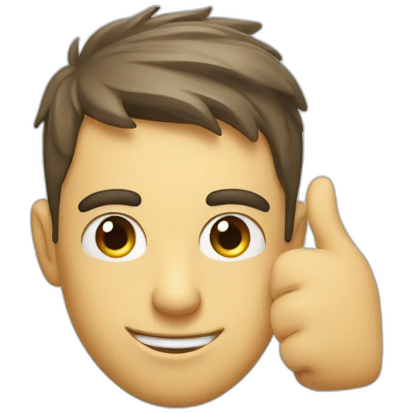 Winking A man closes one eye thumb up emoji