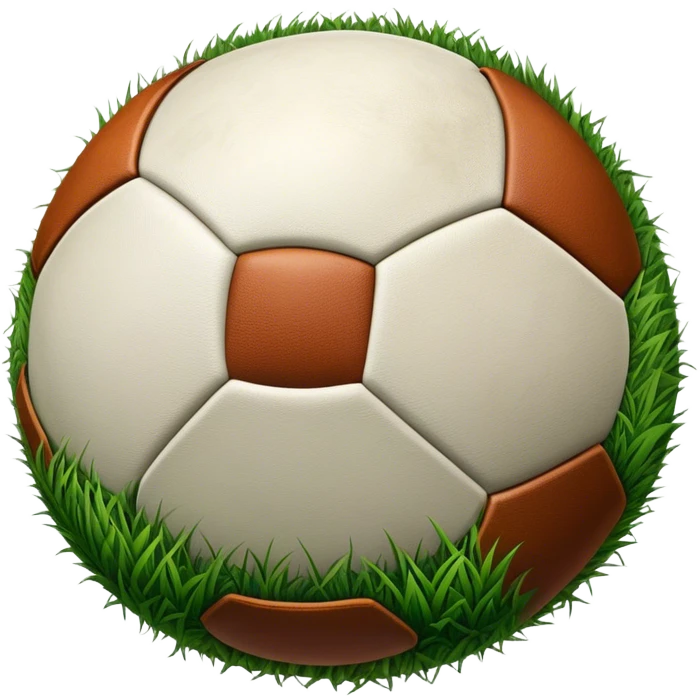 Cinematic Realistic image of an AFL ball resting on a lush, grassy field, showcasing weathered leather textures and intricate markings, bathed in soft, natural lighting that emphasizes its iconic role in the game emoji