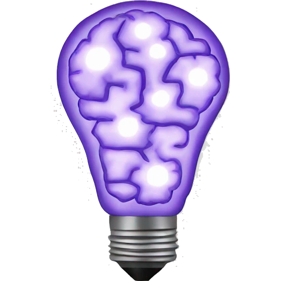 the human brain shaped idea lightbulb emoji