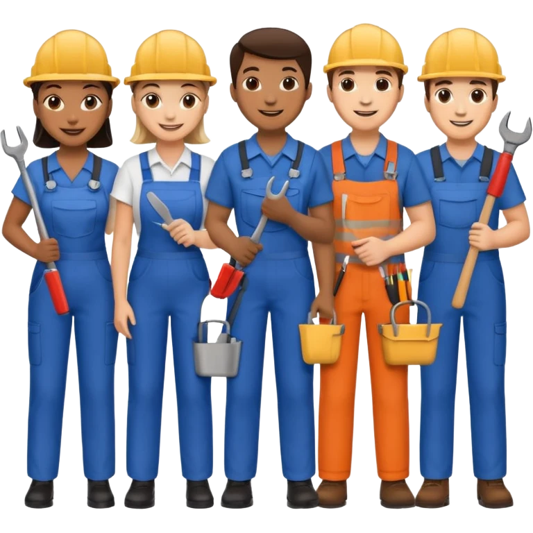 сделай несколько людей разных профессий emoji