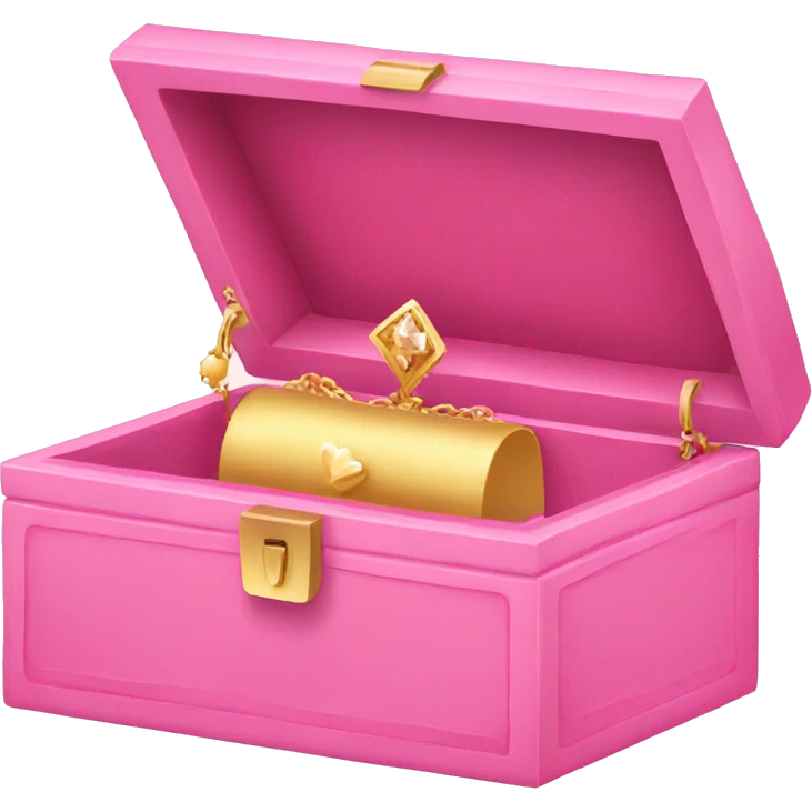 Pink jewelry box  emoji