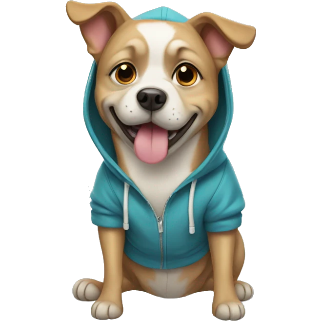 dog wearing a hoodie  emoji