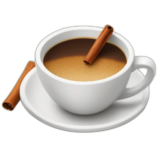 coffee with cinnamon and money emoji