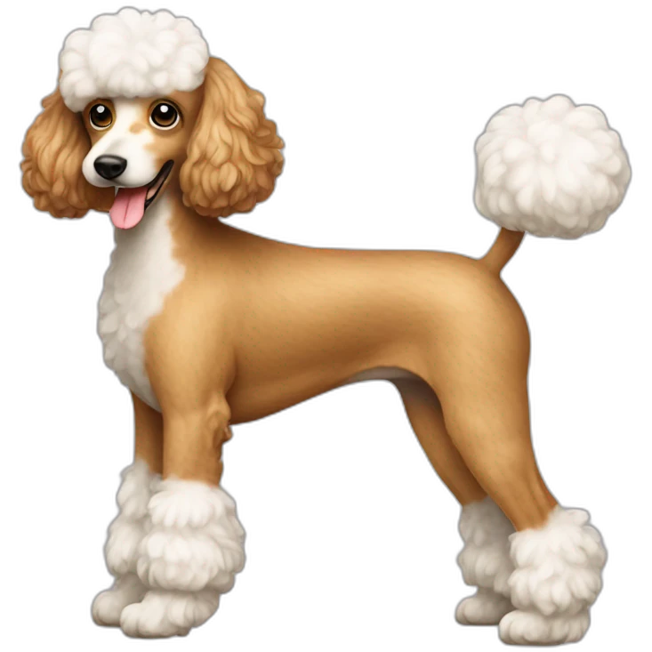 Dog poodle miniature full-height emoji