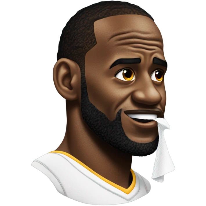 LeBron James sniffing on a sock emoji