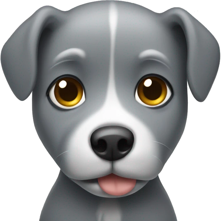 Sick grey puppy emoji