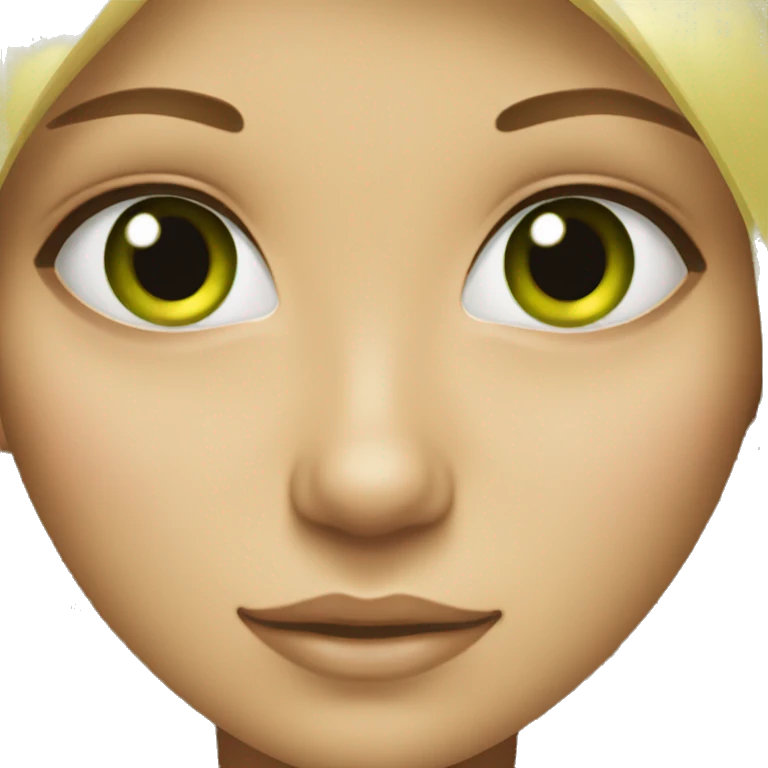 Blond eyes green girl  emoji