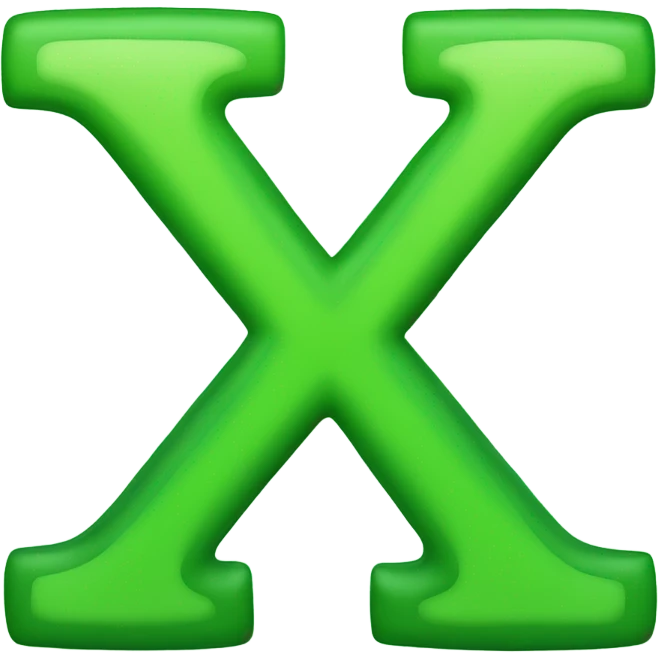 green x emoji