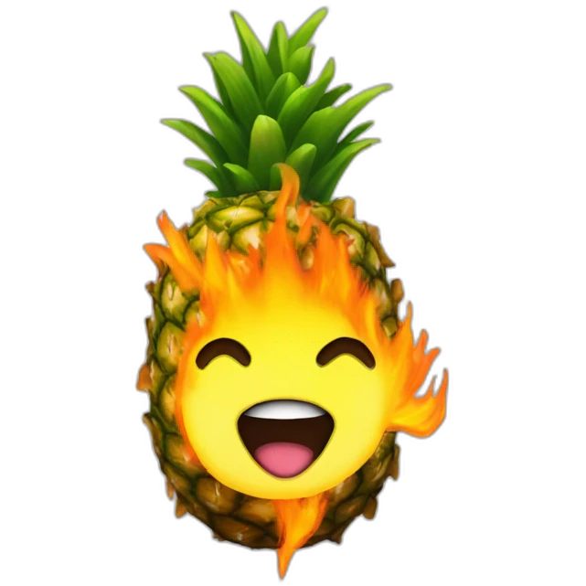 pineapple on fire emoji