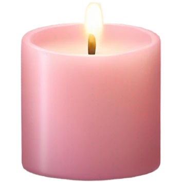 Aesthetic light pink candle  emoji