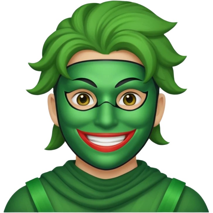 mask smile green emoji