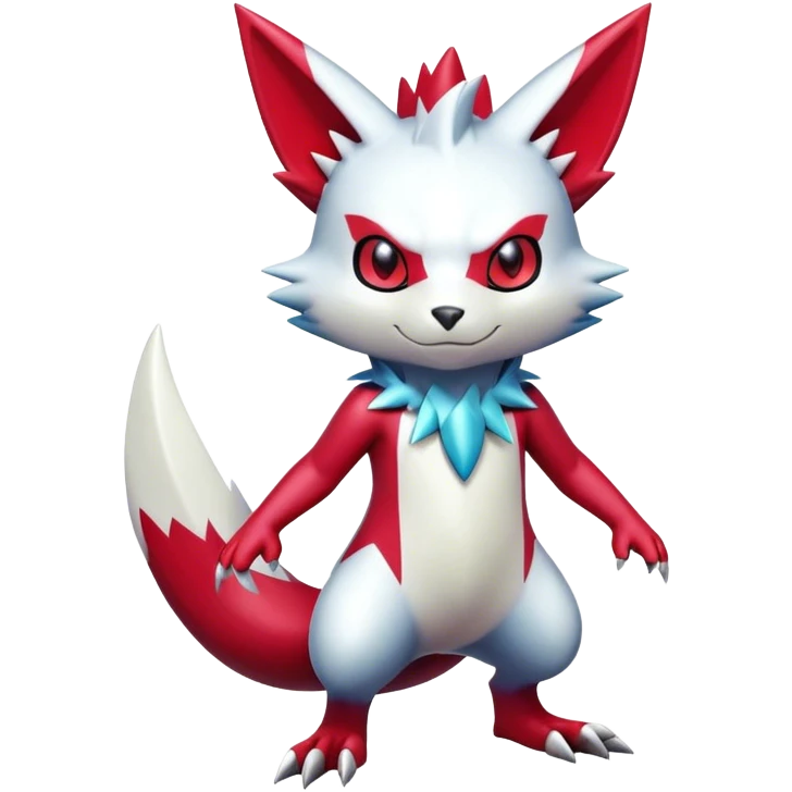 Cool Shiny Digimon-Sneasel-Zangoose-hybrid full body emoji