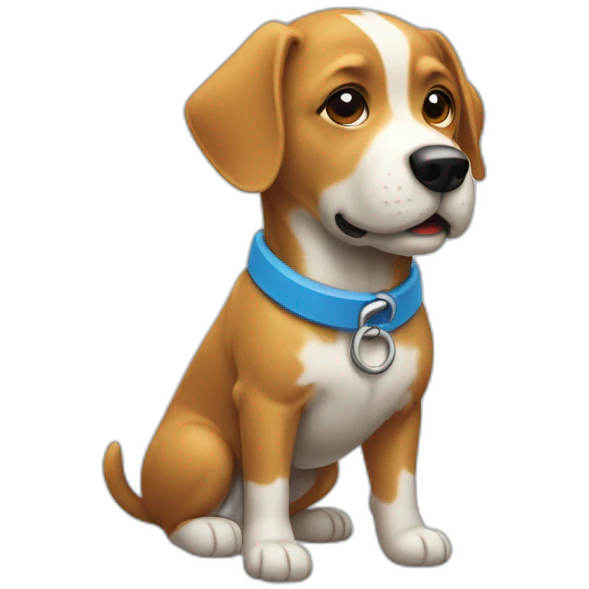 Un chien jouant a la balle emoji