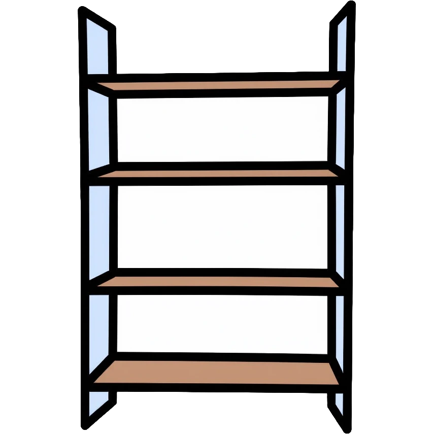 Modern minimalist shelving unit emoji