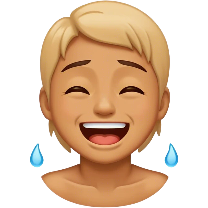 Laughing while crying  emoji