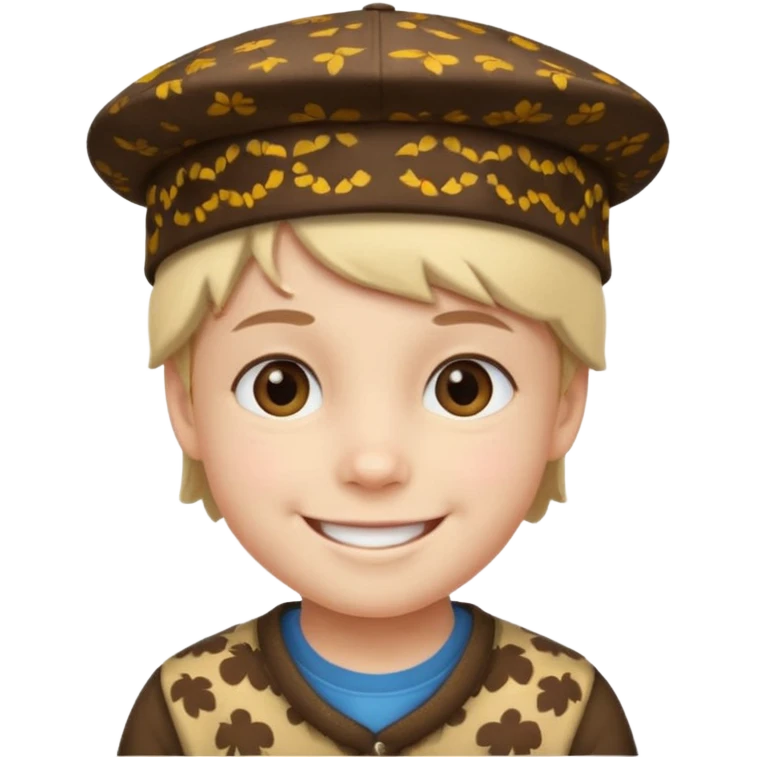 print hat with kid emoji