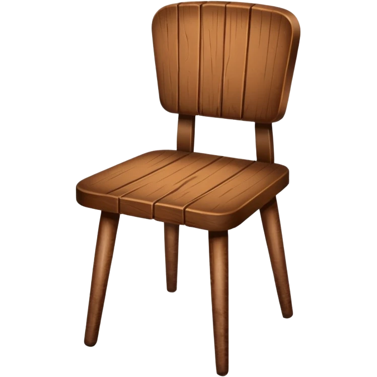 Wooden chair with only three legs emoji
