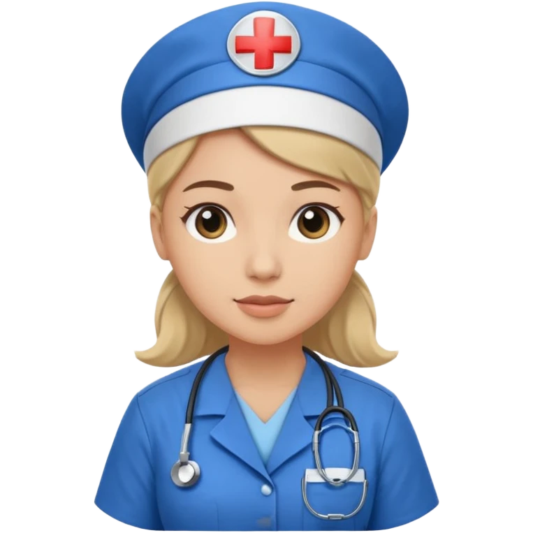 nurse wearing blue uniform emoji