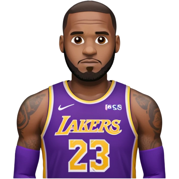 LeBron James in a lakers jersey number 23 emoji