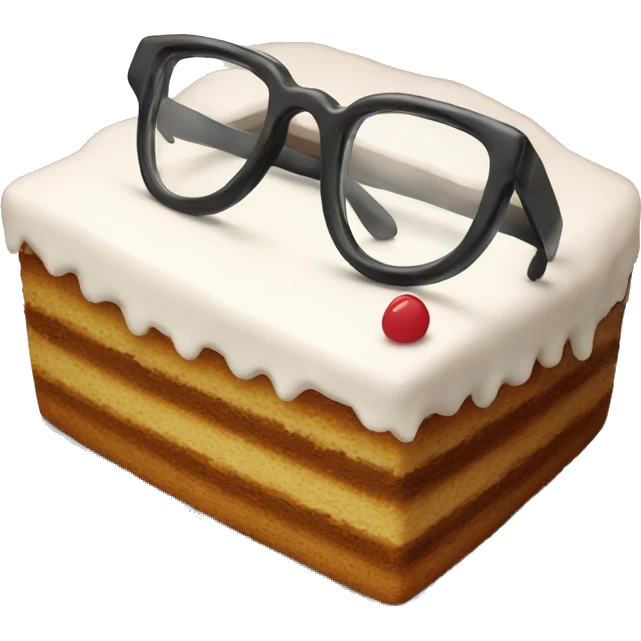 cake with glasses emoji
