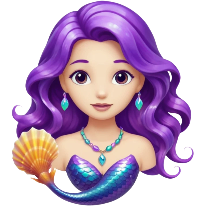 پری دریایی بنفش emoji