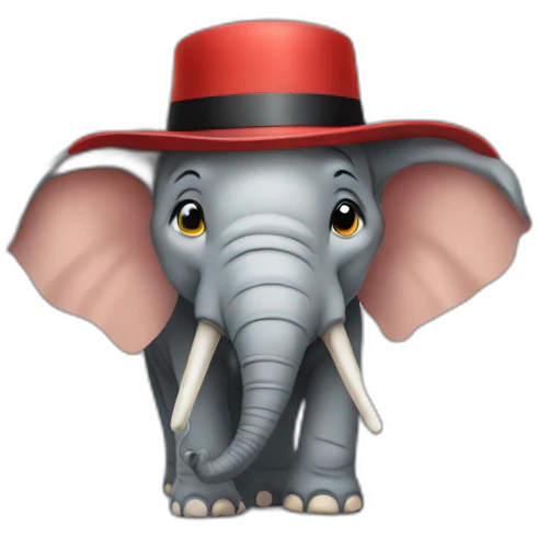 Elephant with hat emoji