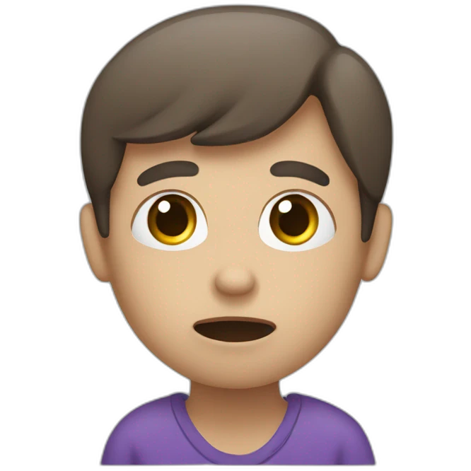 person who cannot speak with asthma symptoms emoji