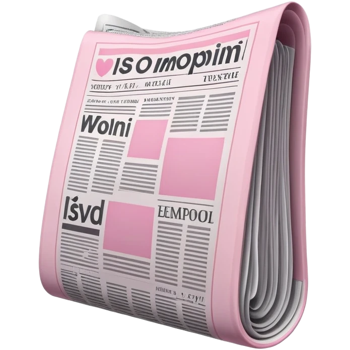  newspaper in pink  emoji