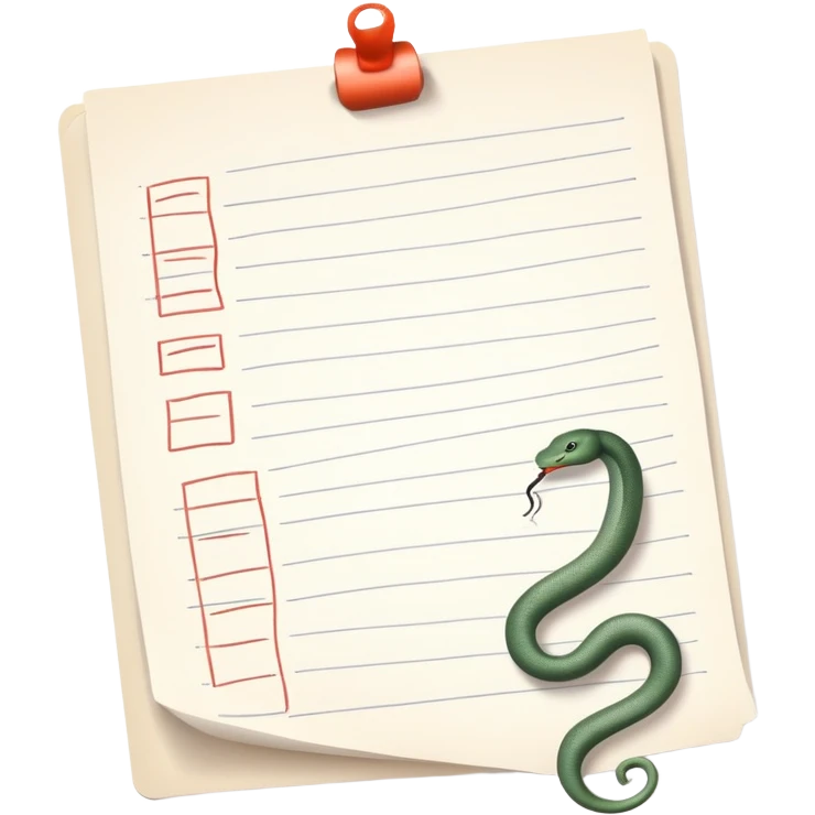 long curling to-do list paper looping up and down like a snake with tiny checkboxes fading into distance emoji