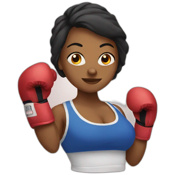 Boxing woman emoji