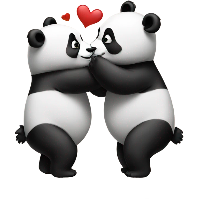 panda kisses emoji