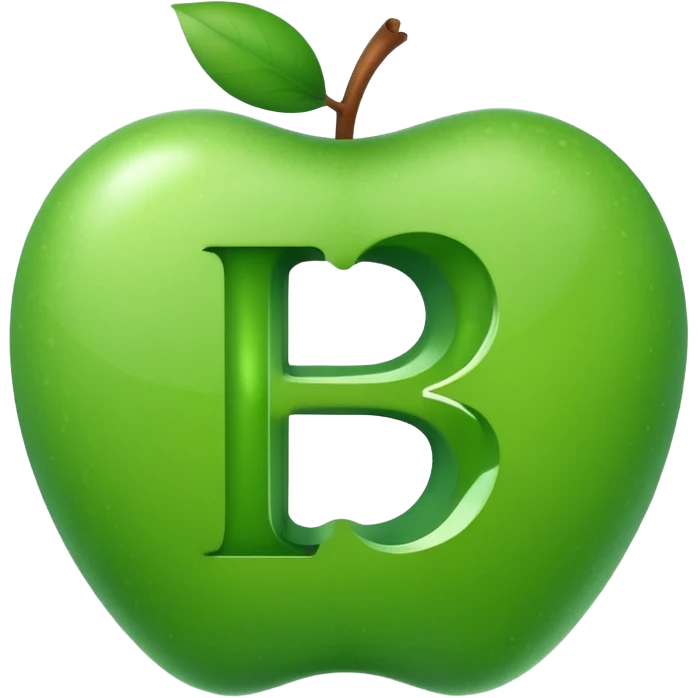 Empty apple like o with letter B in the midlle emoji