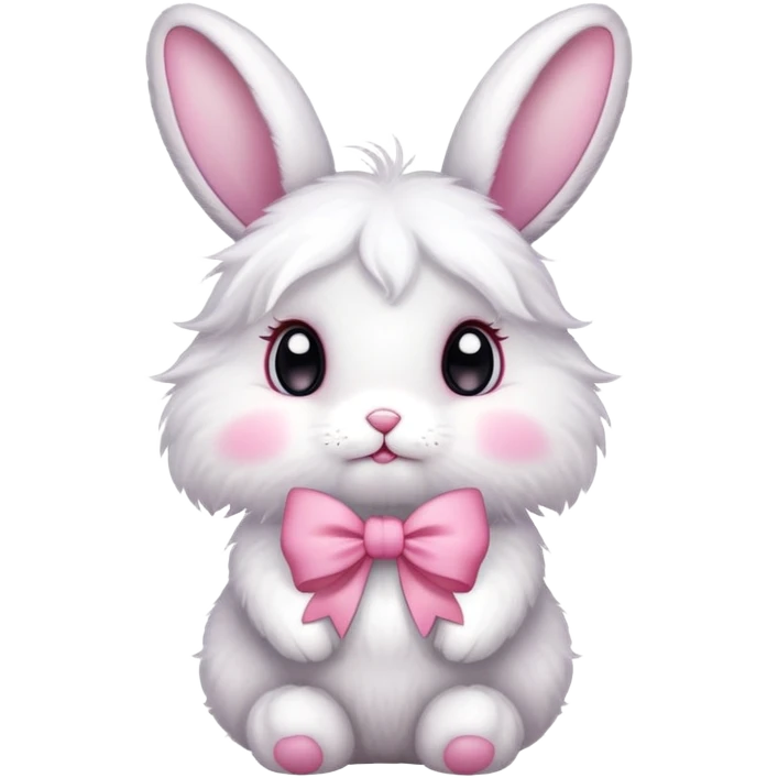 bunny with pink bows emoji