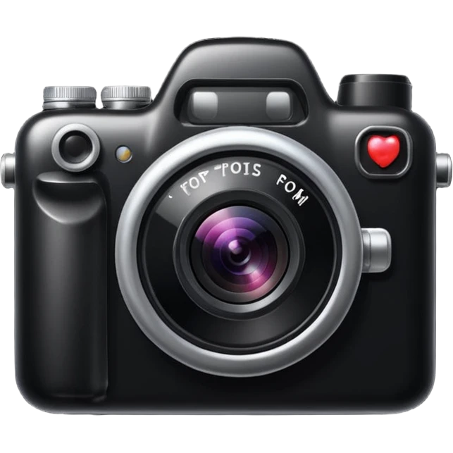 photo camera, simple, clear, apple emoji style, no text emoji