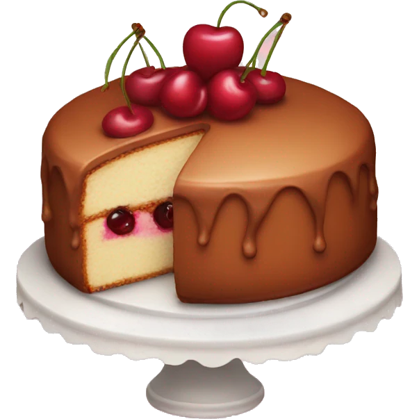 Peace of cherry cake emoji