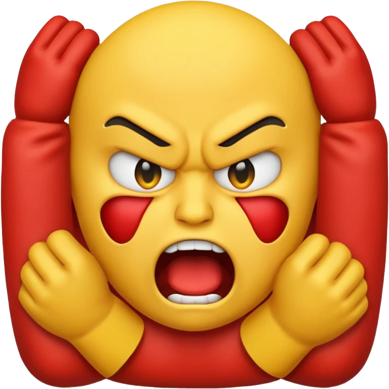 yellow emoji choking himself out in anger emoji