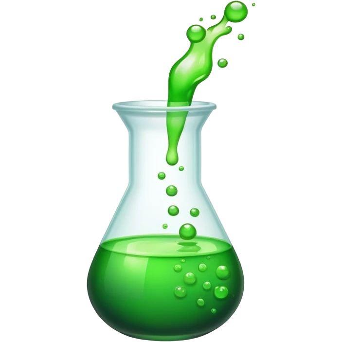 bubbling beaker with green liquid emoji
