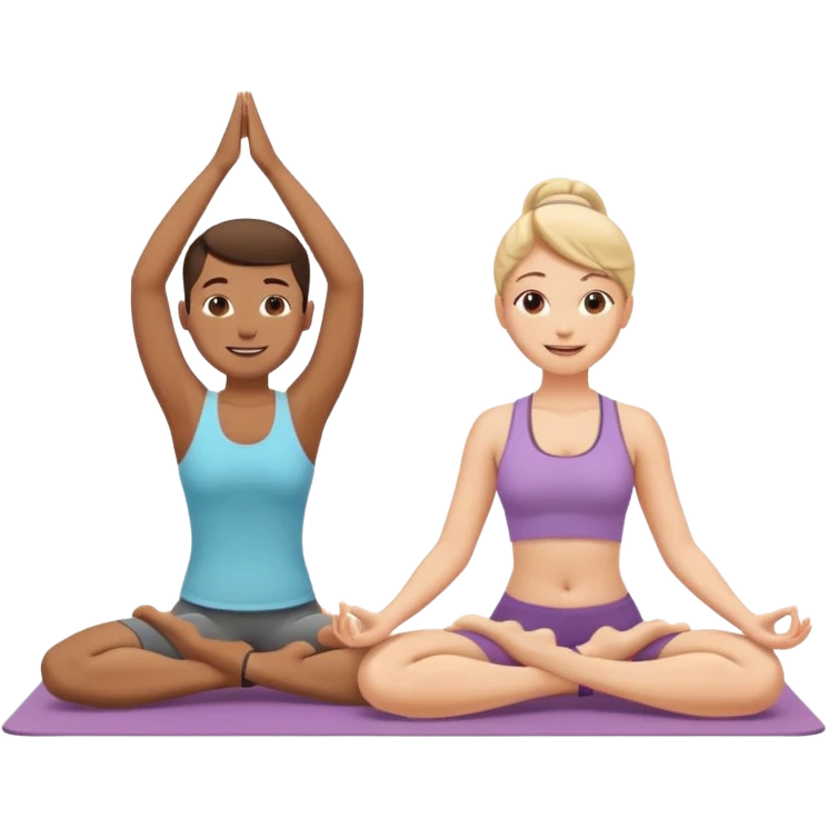 couples yoga emoji