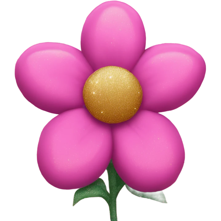 Pink flower bush with glitter  emoji