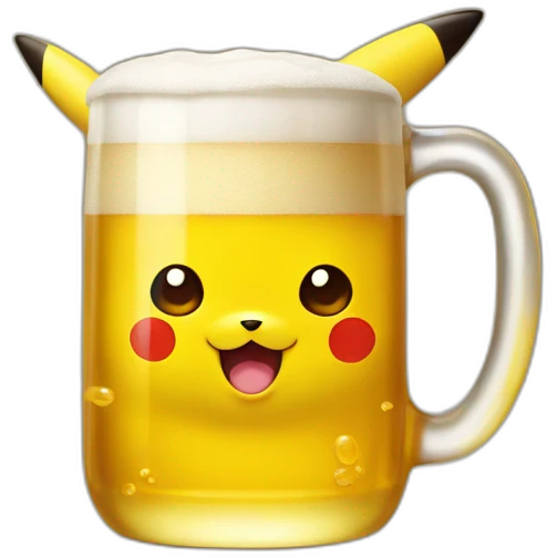 pikachu beer emoji