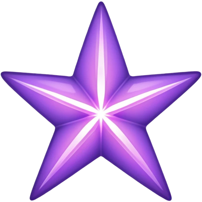 Purple void star that looks ethereal and only has four points emoji