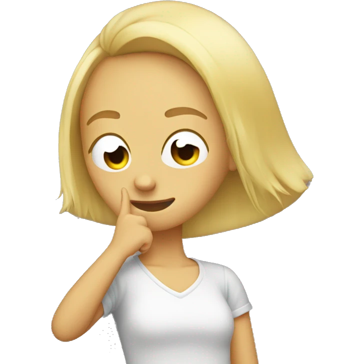 blonde girl  dab emoji