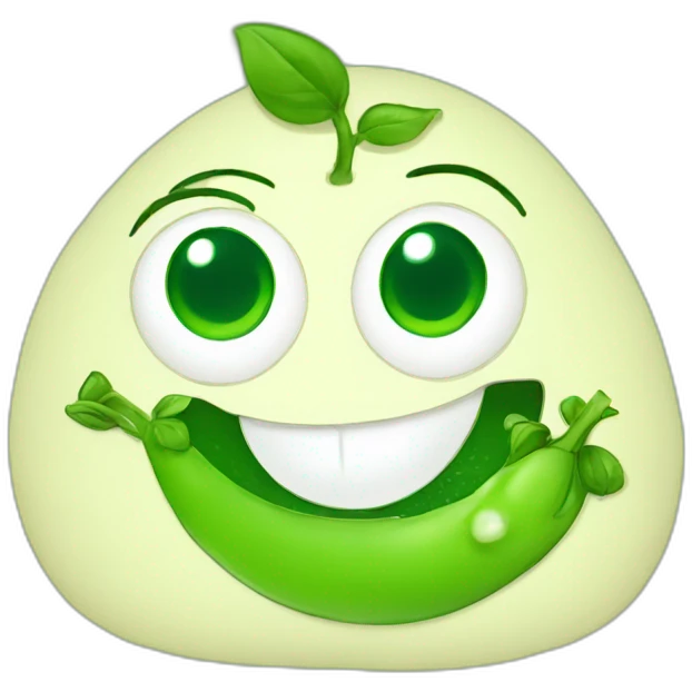 Happy pea emoji