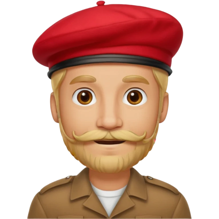 Man with Red Beret – Blonde beard, smiling, red hat.





 emoji