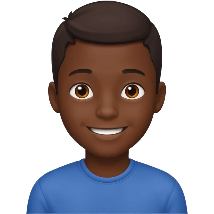 smiling dark skinned boy emoji