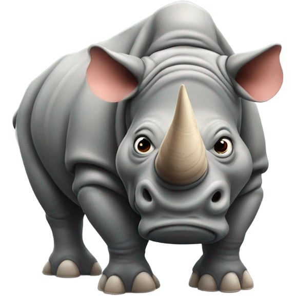 Rhino with the flu emoji