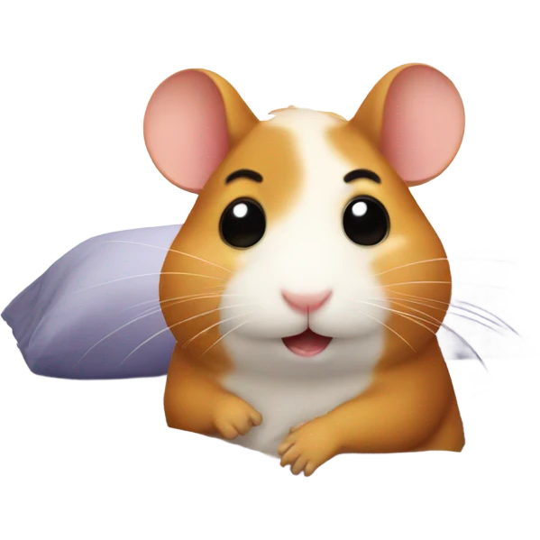 Hamster in bed emoji