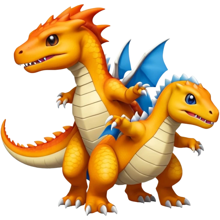 Cubone-dragonite-Agumon-Charmeleon-Fakémon-creature (full body) emoji
