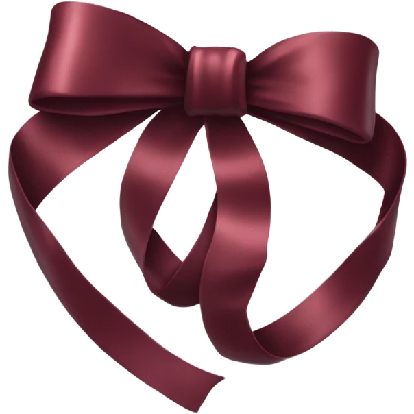 dark red bow emoji